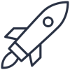 Icône TharGo représentant une fusée